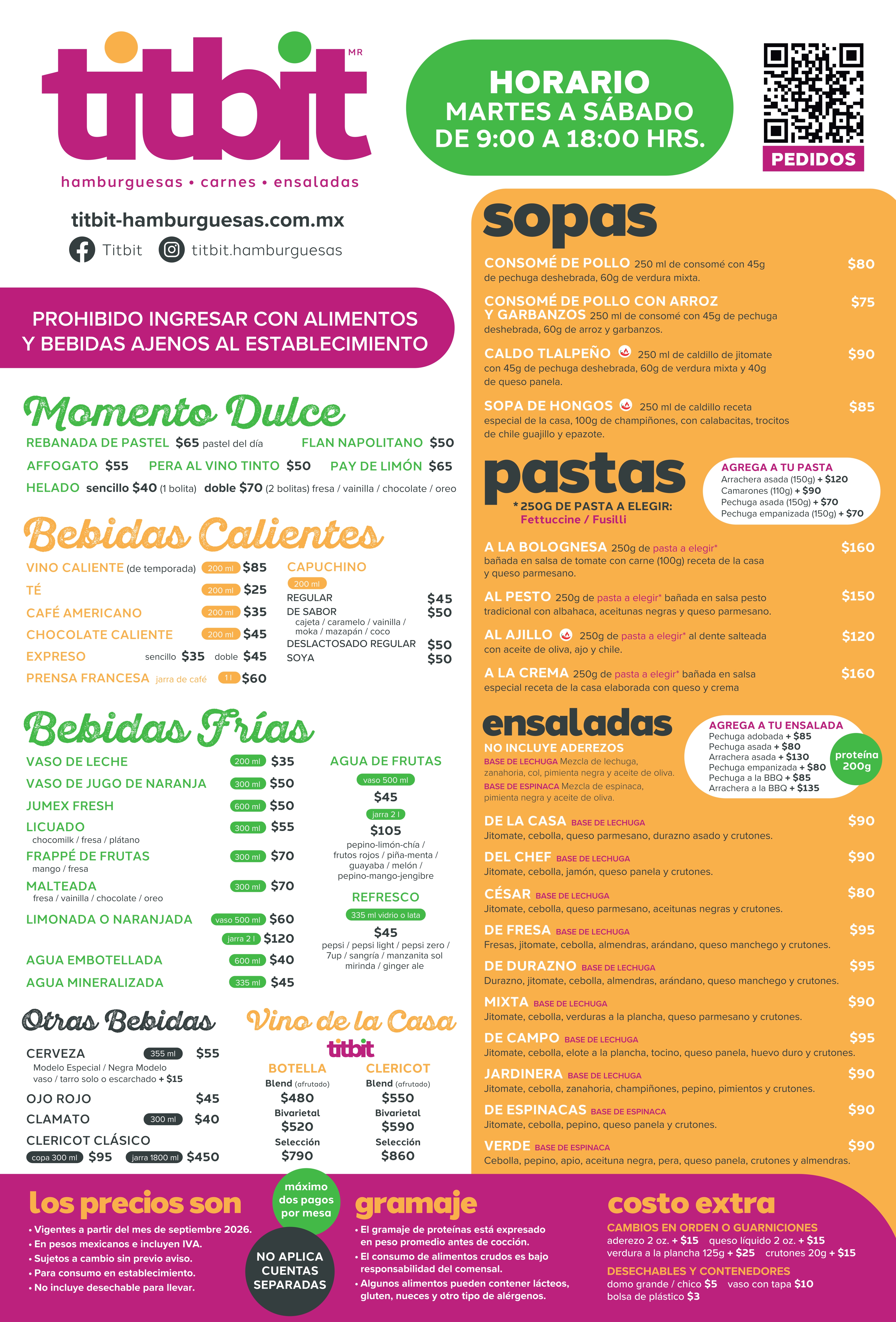 Menú TitBit Hamburguesas - Página 2